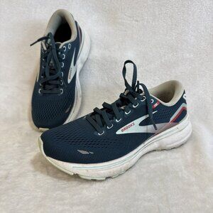 Brooks Ghost 15 Womens 6 B Shoe Blue Running Walking‎ 1203801B497 Gym Sneaker